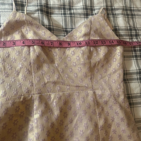 superdown Lavender Metallic Gold Floral Rosanna Strappy Back Mini Dress NWT S - Picture 14 of 16